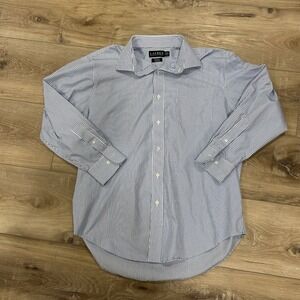 Lauren Ralph Lauren Shirt Mens 18 36/37 Classic Fit Non Iron Button Long Sleeve